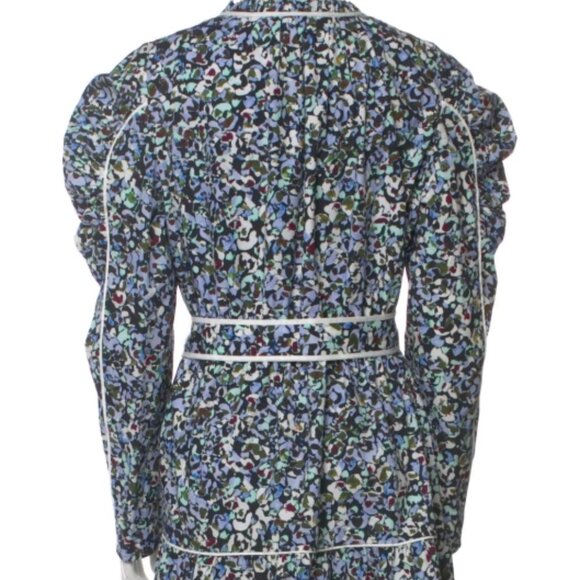 NWOT Marie Oliver Vienna Cotton Seastone Mini Dress 1 $374 - Picture 5 of 9